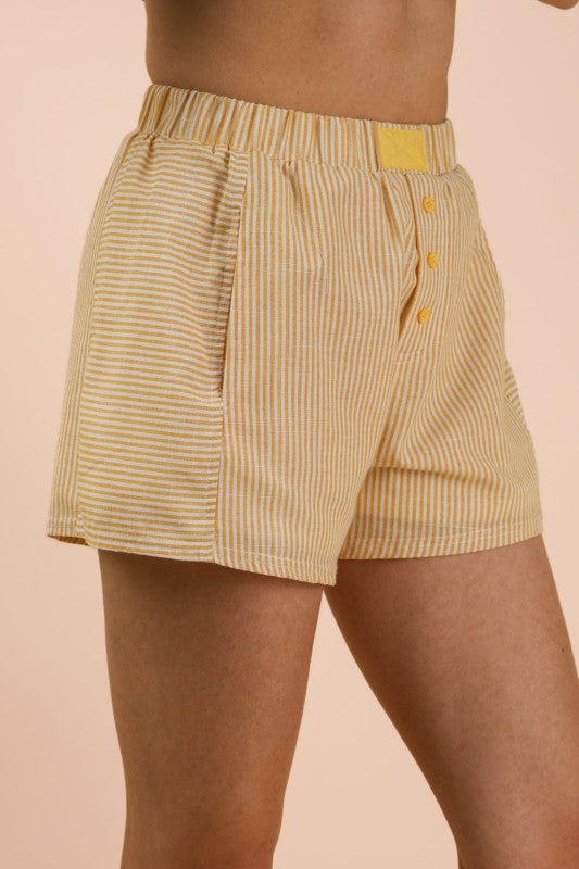 Yellow Stripe Boxer Shorts