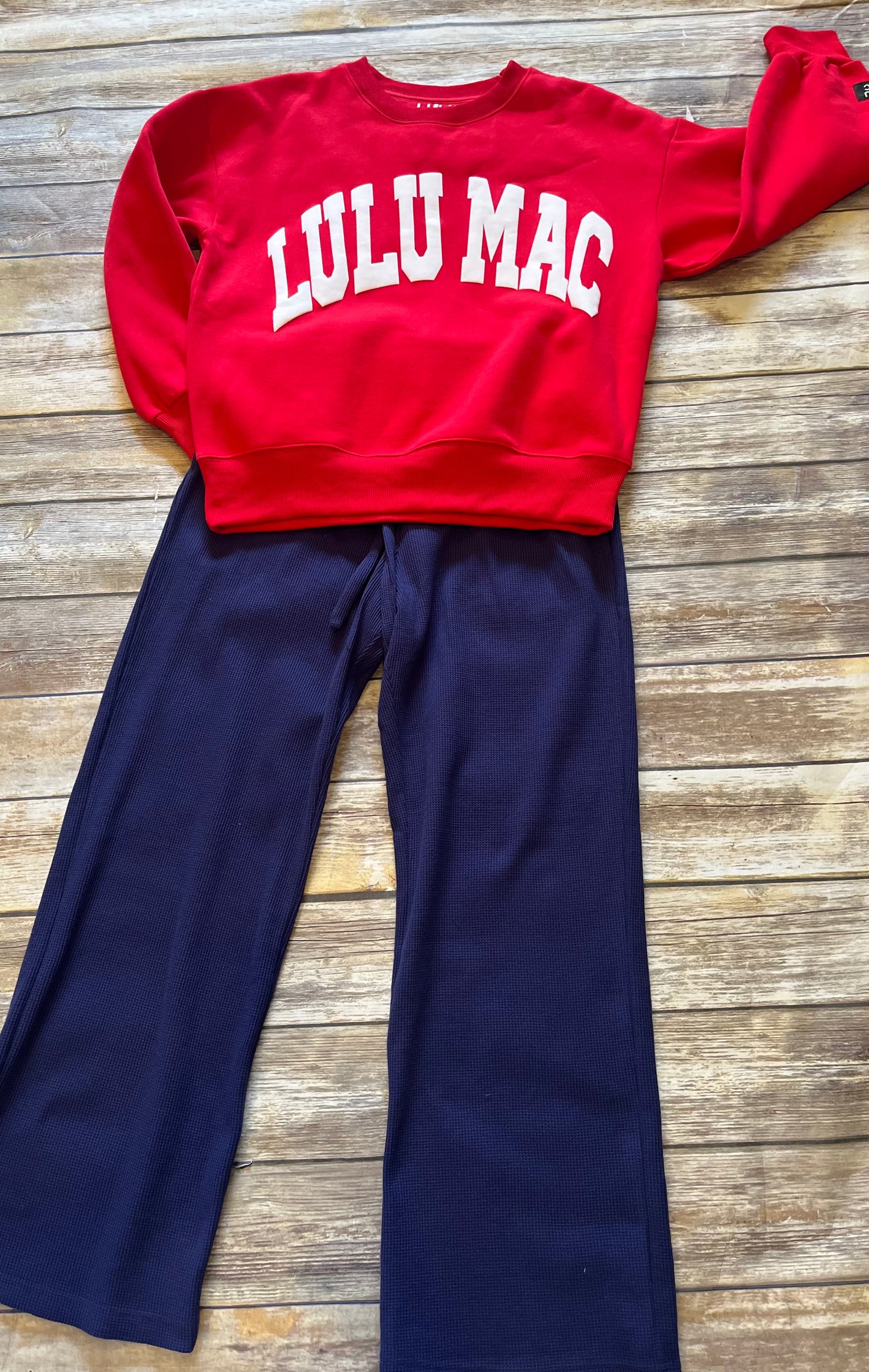 Lulu Mac Navy Waffle Pants