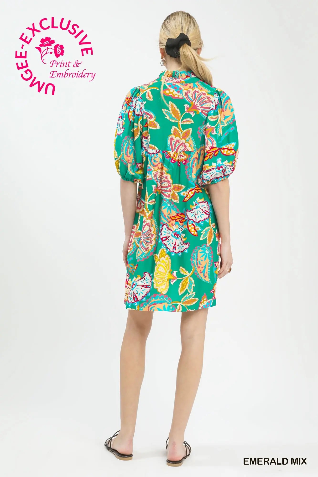 Emerald Mix Paisley Dress