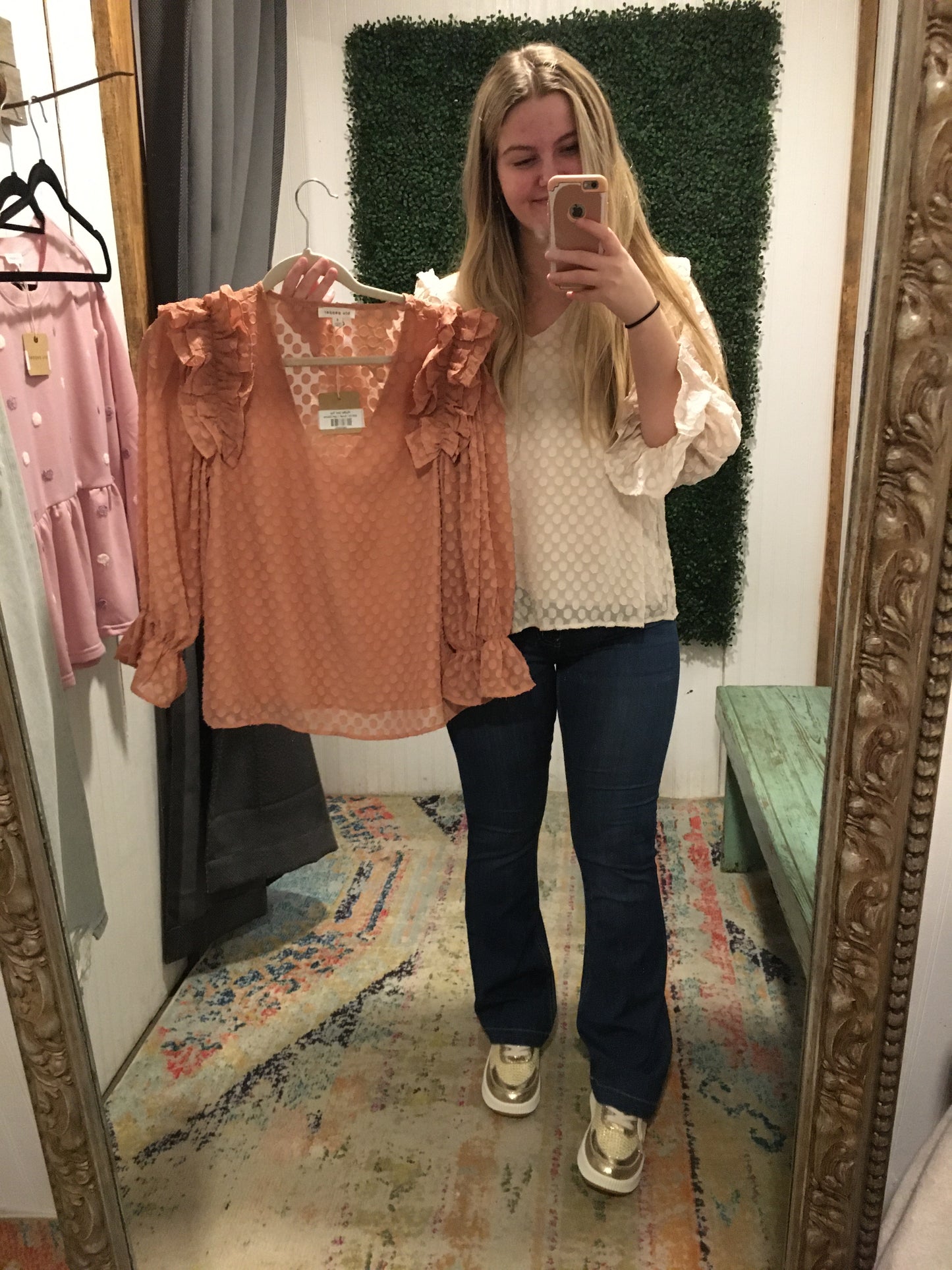Ruffle Dot Top