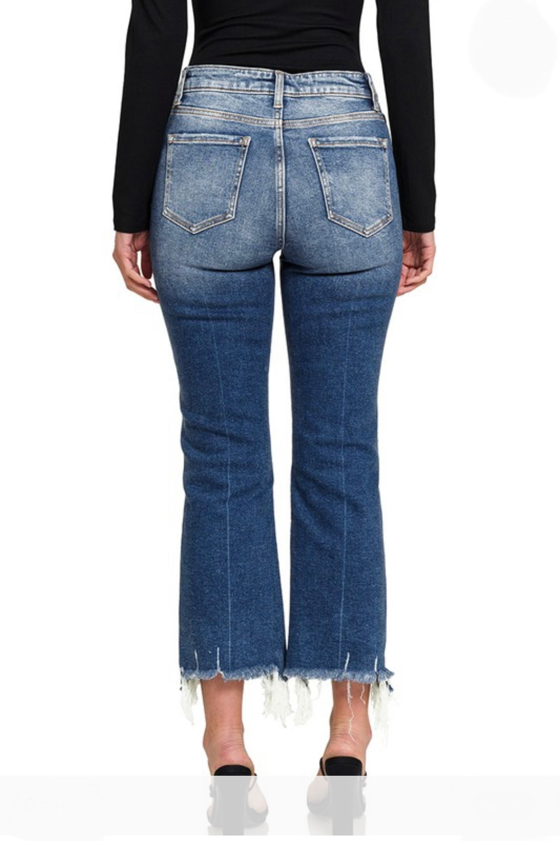 Dark Denim Kick Flare Jeans