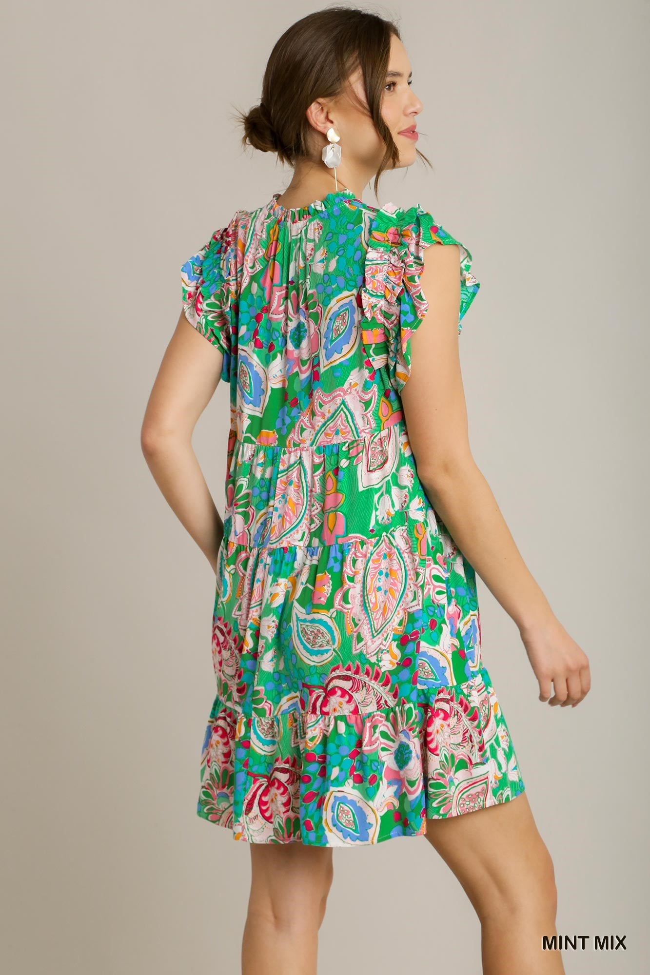Mint Mix Paisley Dress