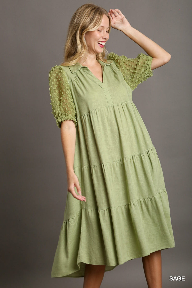 Sage Green Linen Midi Dress – Ruby Mae's