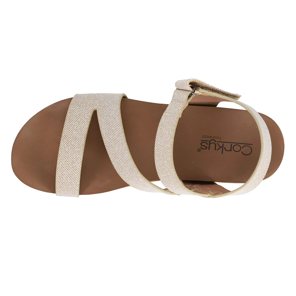 Gold Shimmer Spring Fling Wedges by Corkys