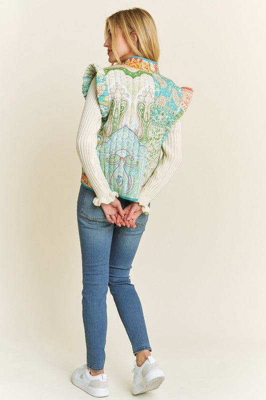 Paisley Ruffle Vest