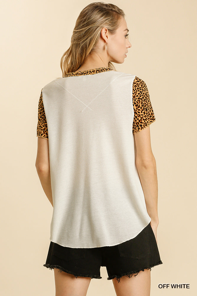 Cream Leopard Top