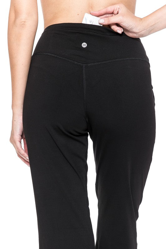 Black Active Straight Leg Pants