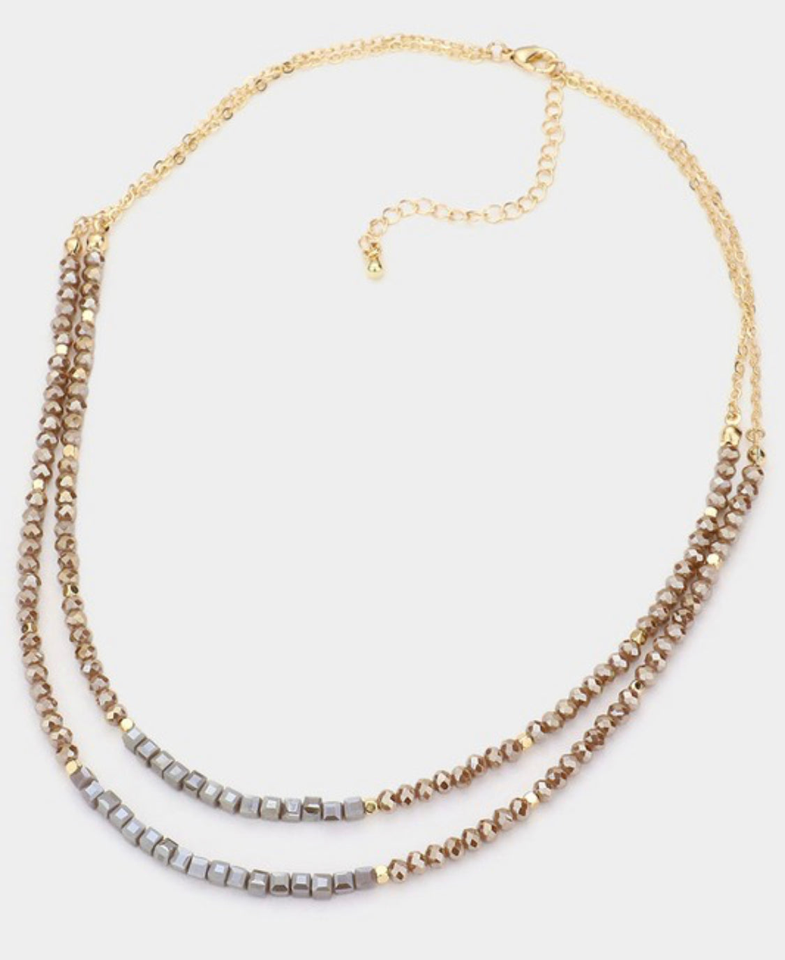 Beaded Double Layer Necklace