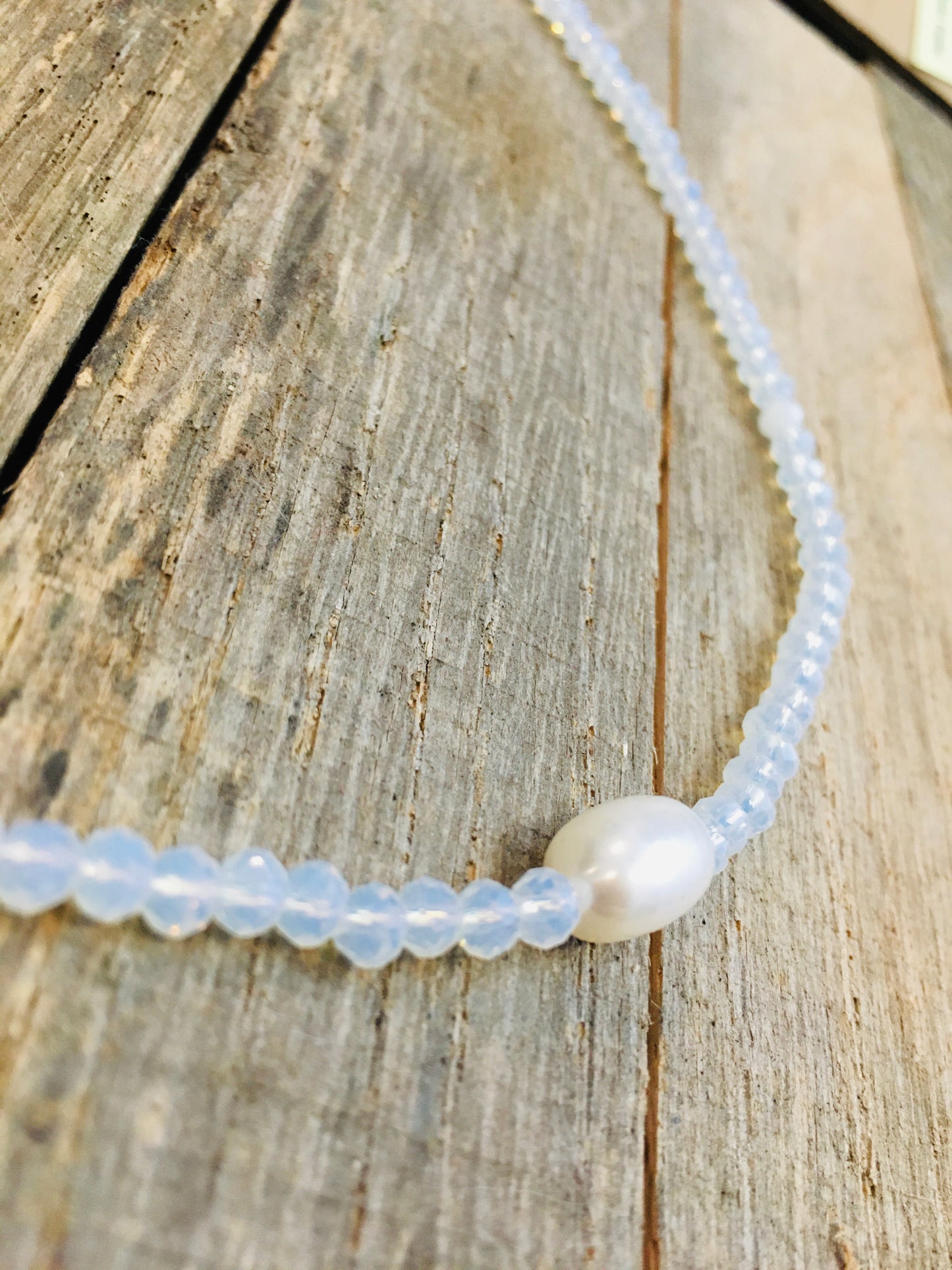 Jane Marie 16” Moonstone Necklace with Pearl