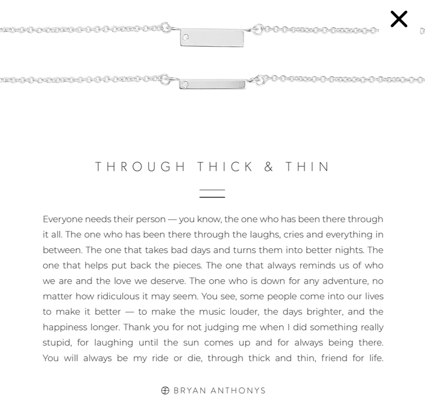 Through Thick and Thin Necklace Set by Bryan Anthonys