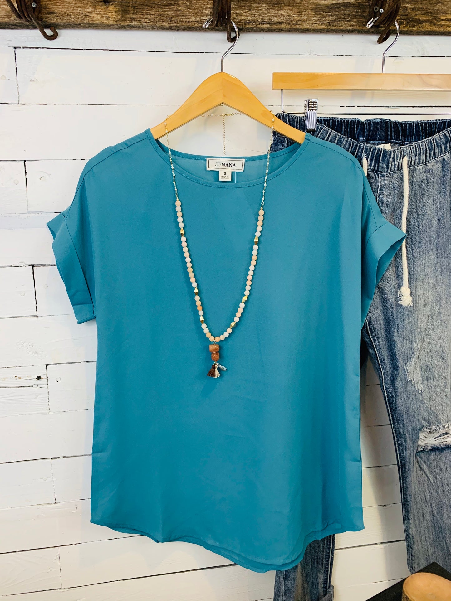 Deep Teal Loose Top