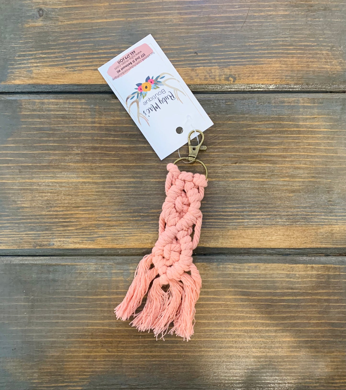 Boho Macrame Tassel Keychain