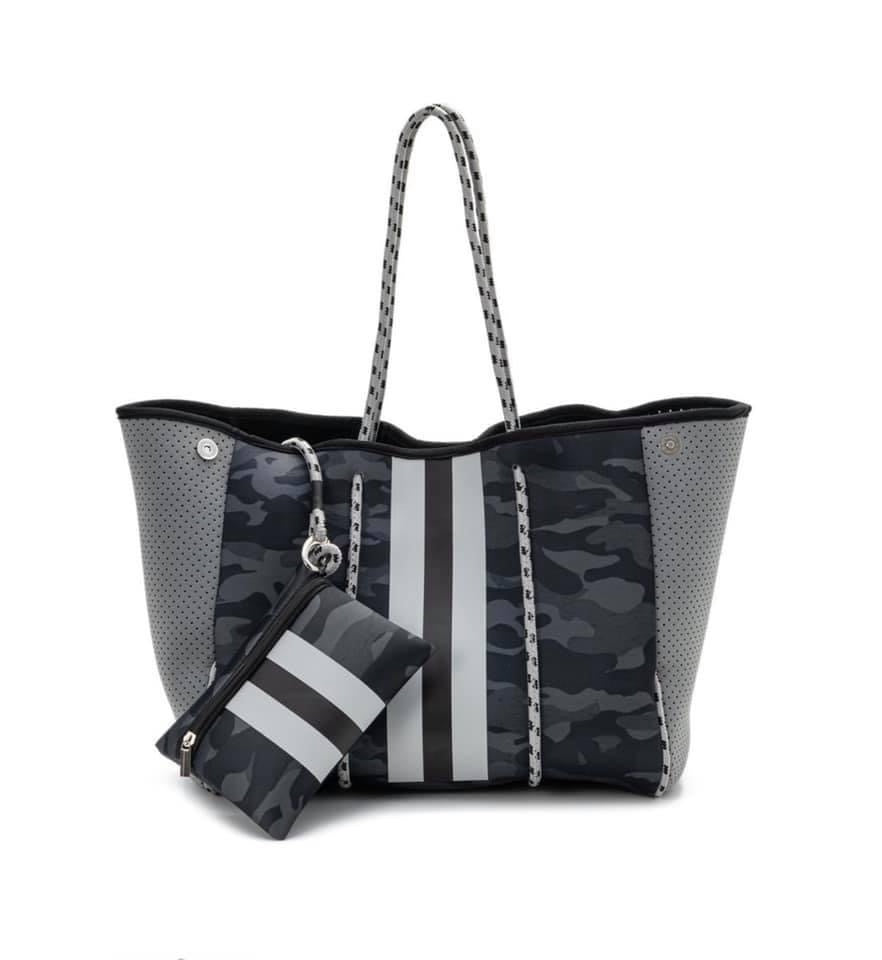 Neoprene Dark Gray Camo Bag