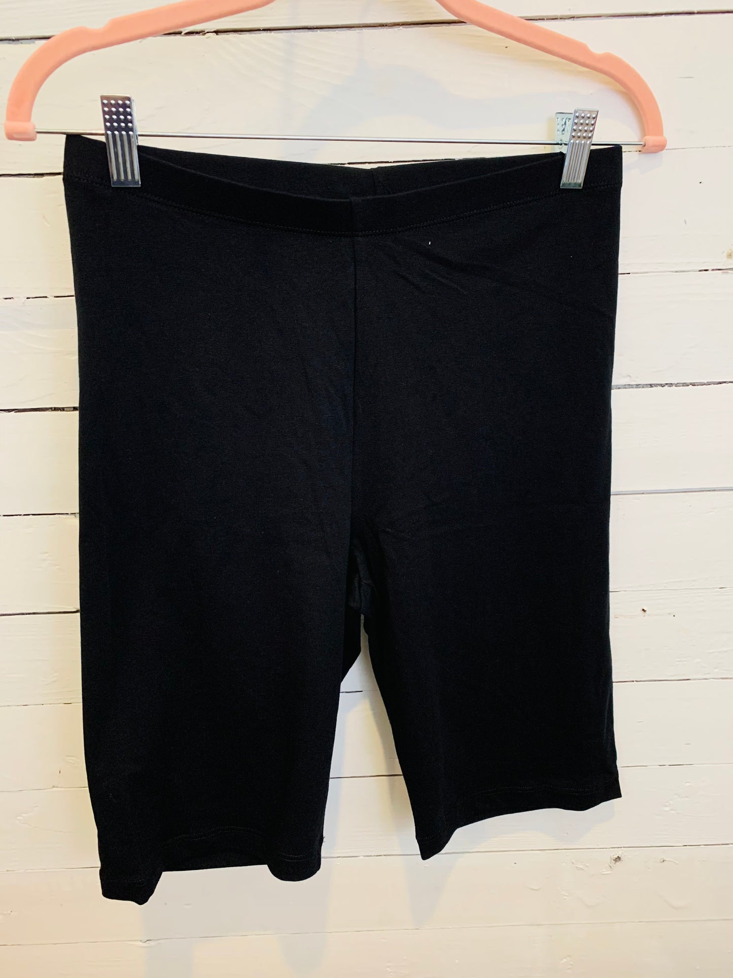 Cotton Black Biker Shorts- Plus