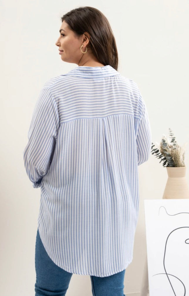 Striped Lightweight Woven Top