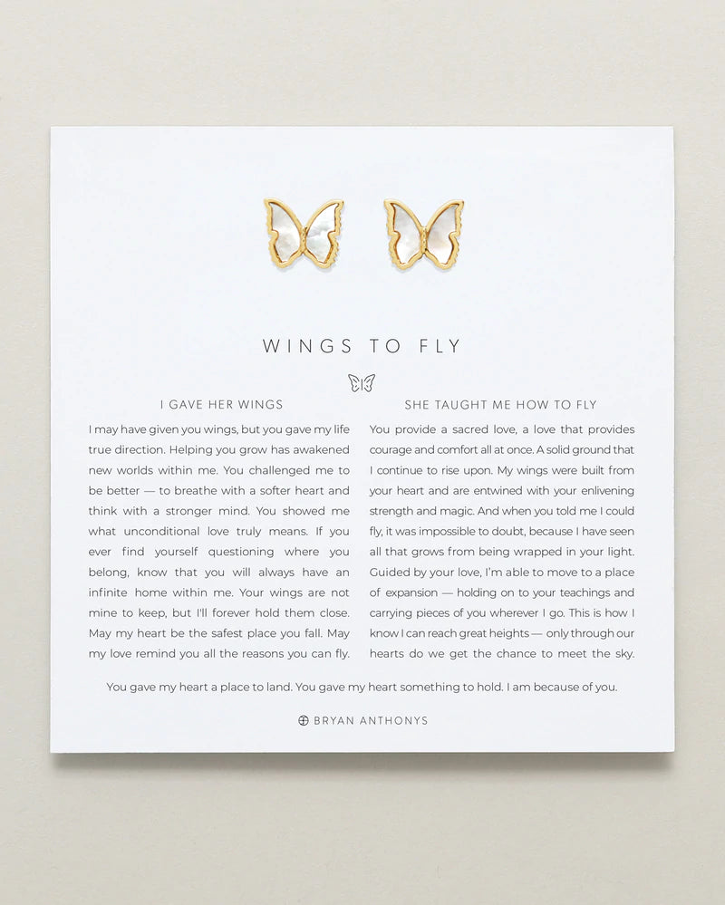Wings To Fly Stud Earrings by Bryan Anthonys