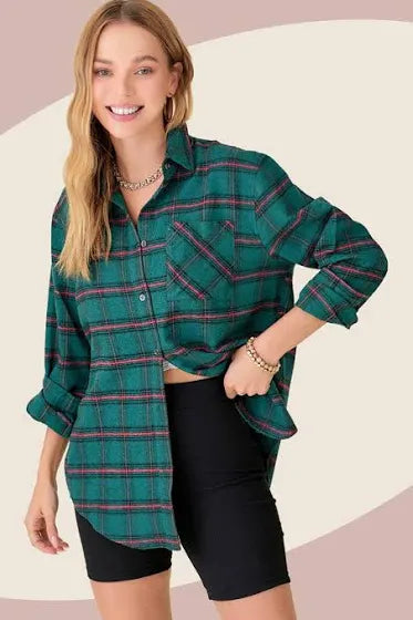 Hunter Green Plaid Flannel