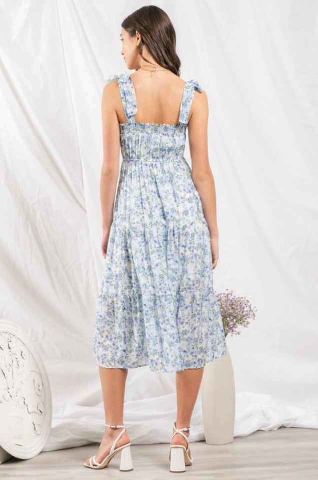Ribbon Tie Midi Dress