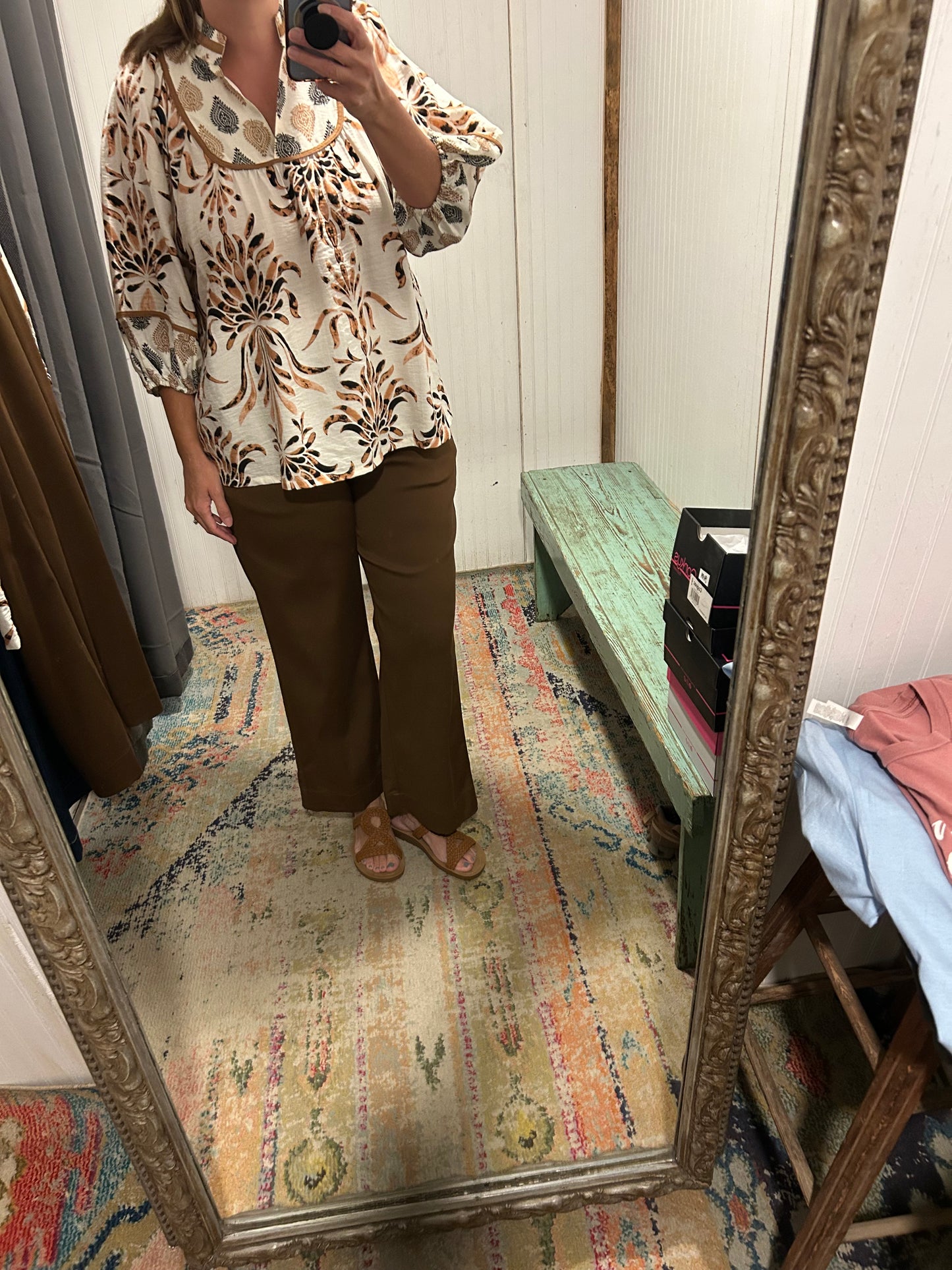 Brown Wide Leg Pants