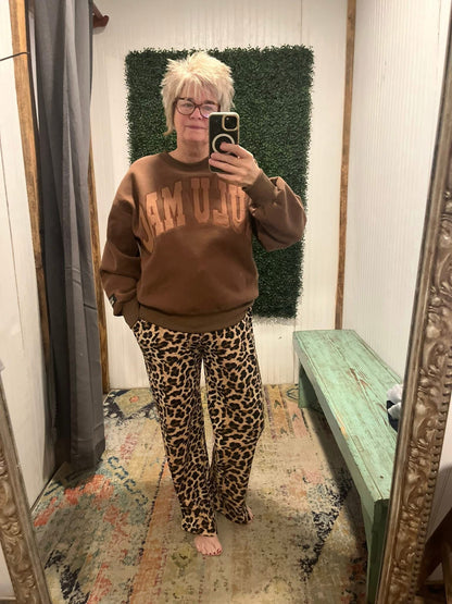 Lulu Mac Leopard Waffle Pants