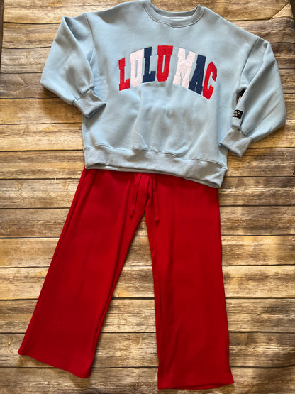 Lulu Mac Red Waffle Pants