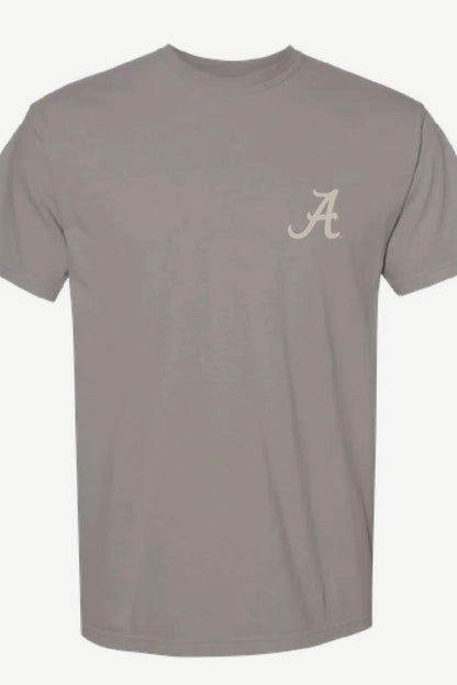 Alabama A Camo Grey Comfort Color Tshirt