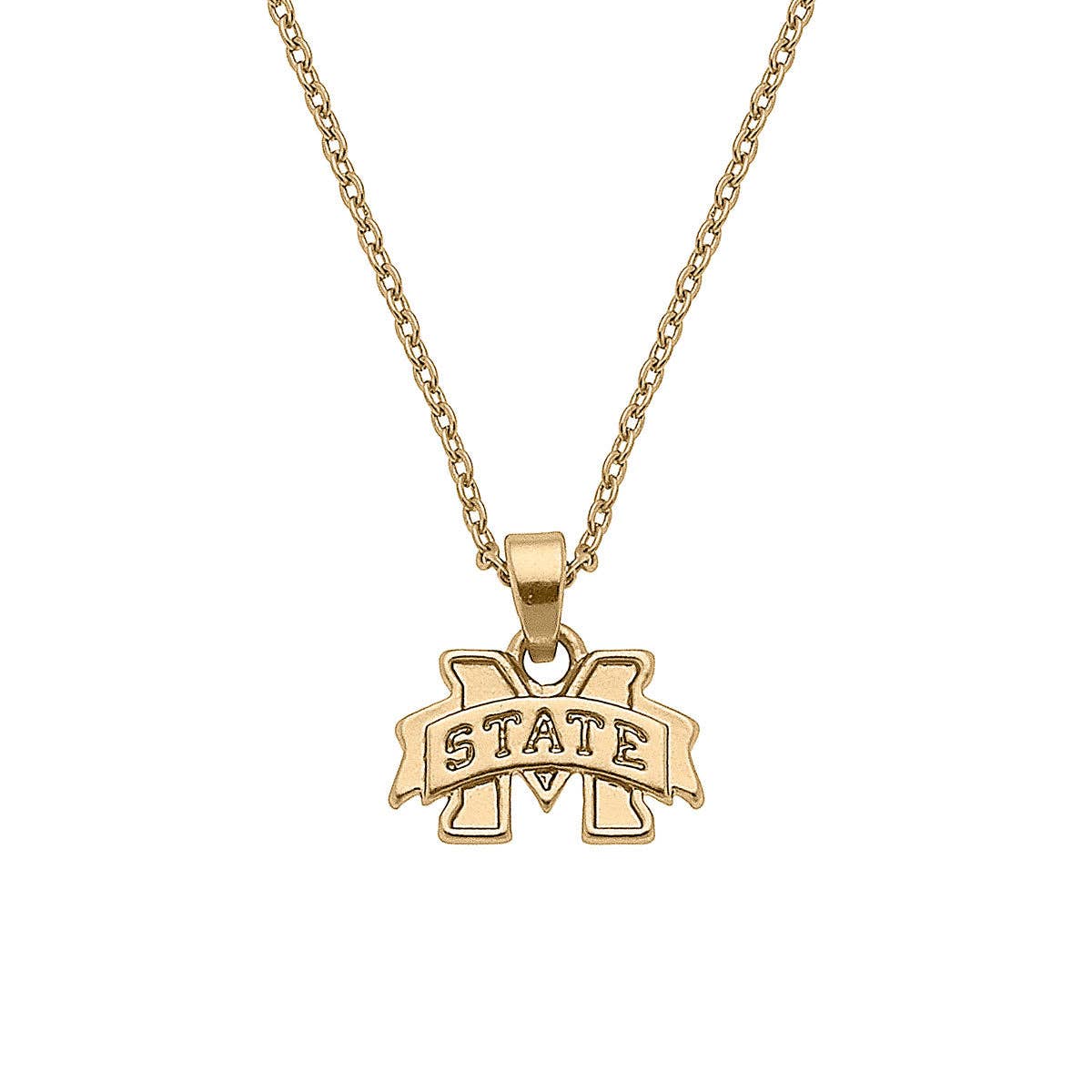Mississippi State Bulldogs 24K Gold Plated Pendant Necklace