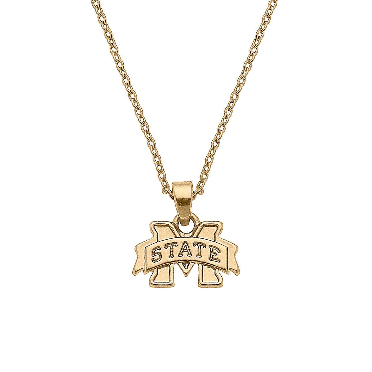 Mississippi State Bulldogs 24K Gold Plated Pendant Necklace