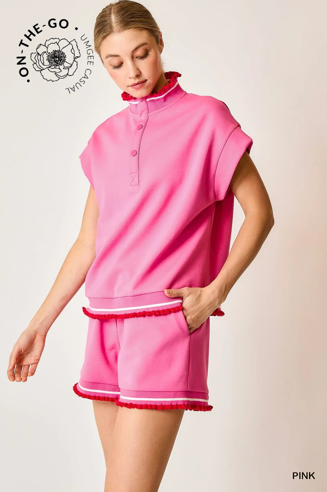 Pink Luxe Knit Short Set