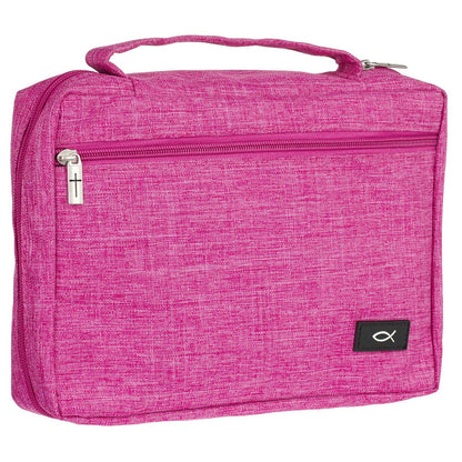 Bible Cover Value Pink Ichthus Patch: Medium