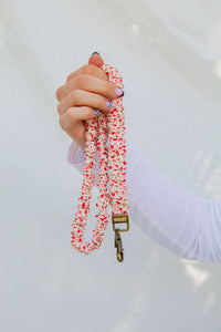 Red & Pink Floral Lanyard
