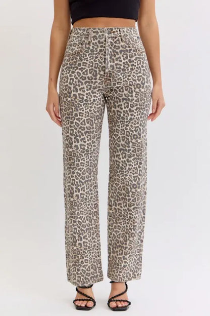 Leopard Super High Rise Jeans by Cello