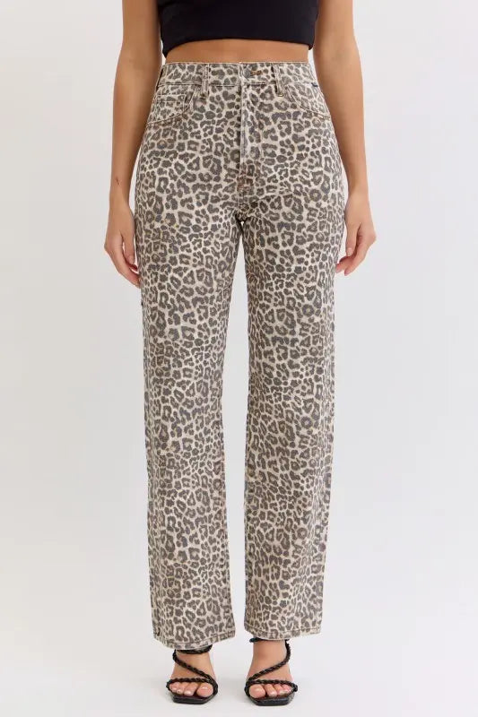 Leopard Super High Rise Jeans by Cello