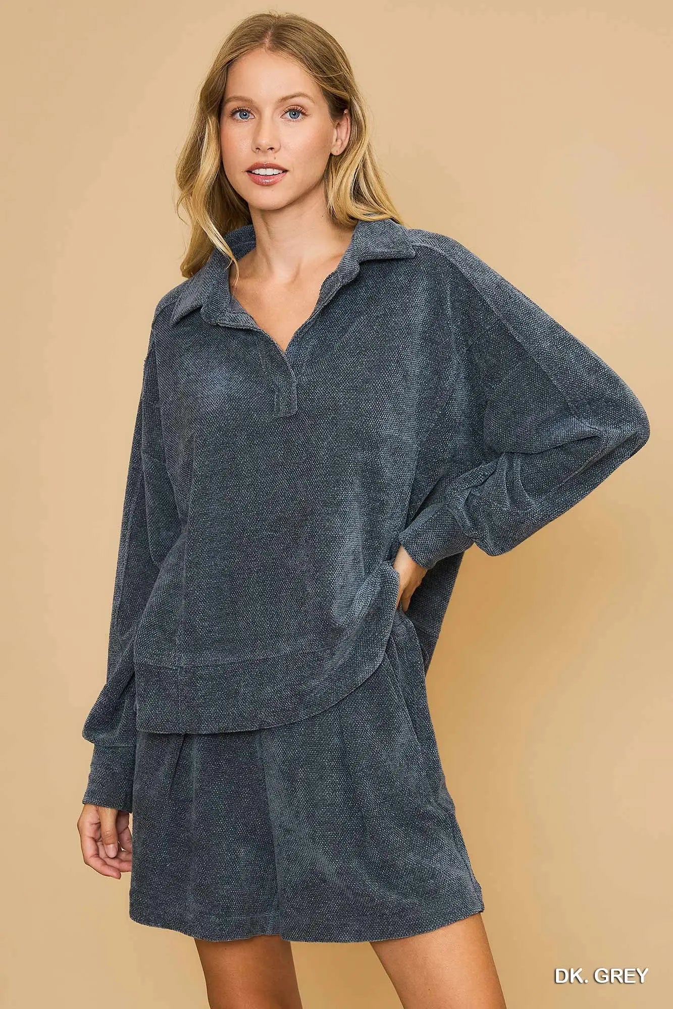 Dark Grey Loose Fit Shorts