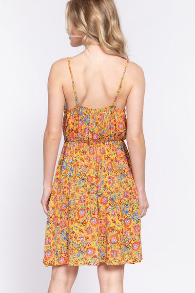 Yellow Floral Cami Dress