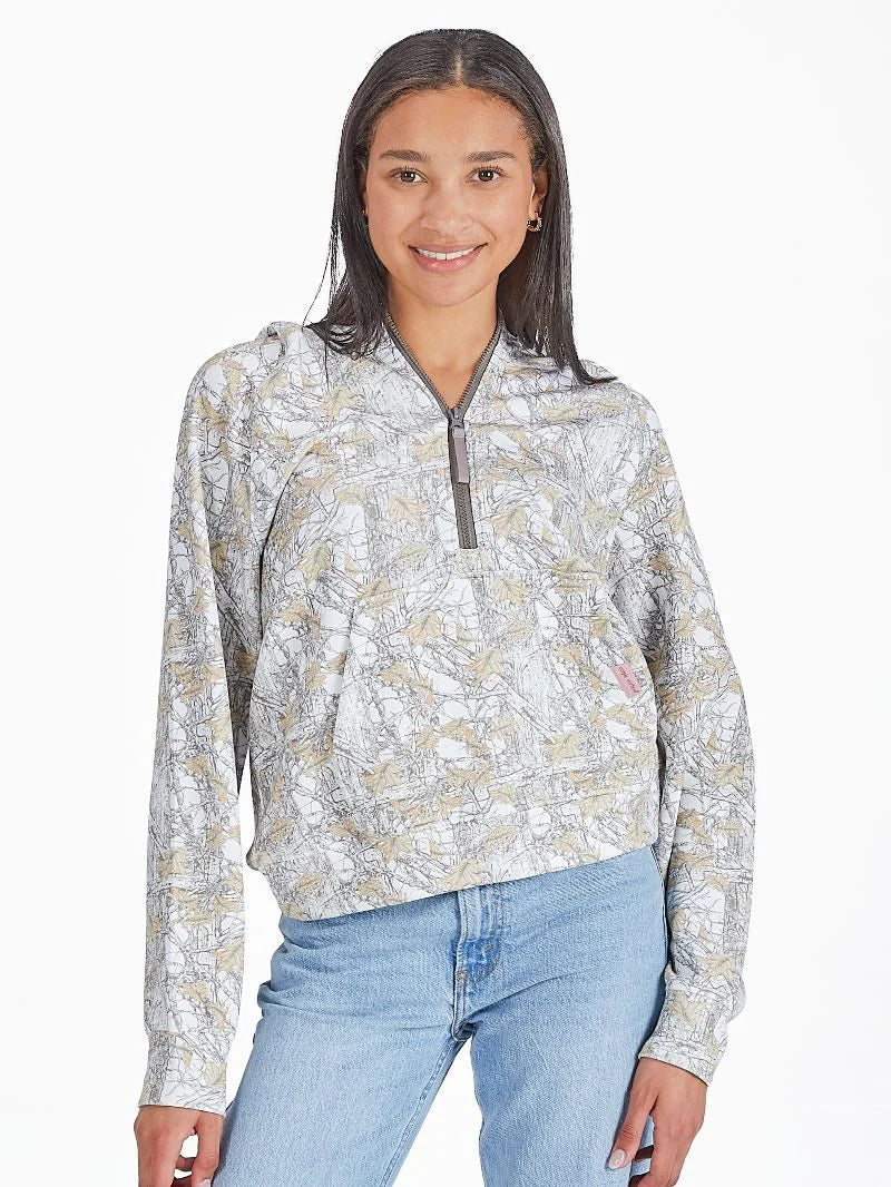 Simply Southern White Camo Half Zip Pullover