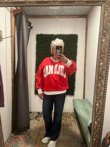 Cello Dark Denim Pull On Crop Flare Jeans