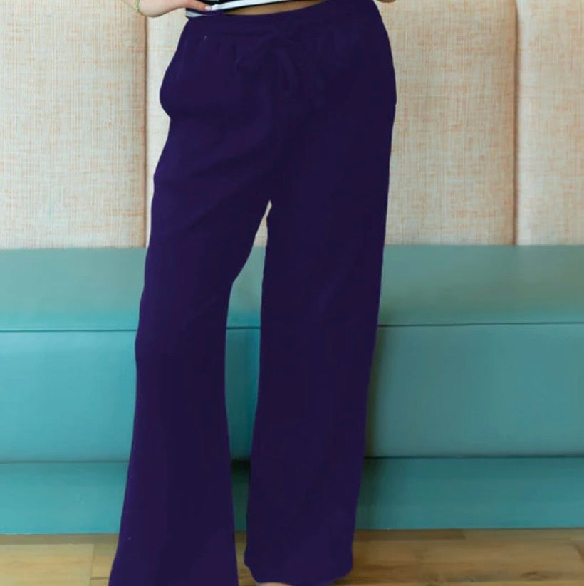 Lulu Mac Navy Waffle Pants