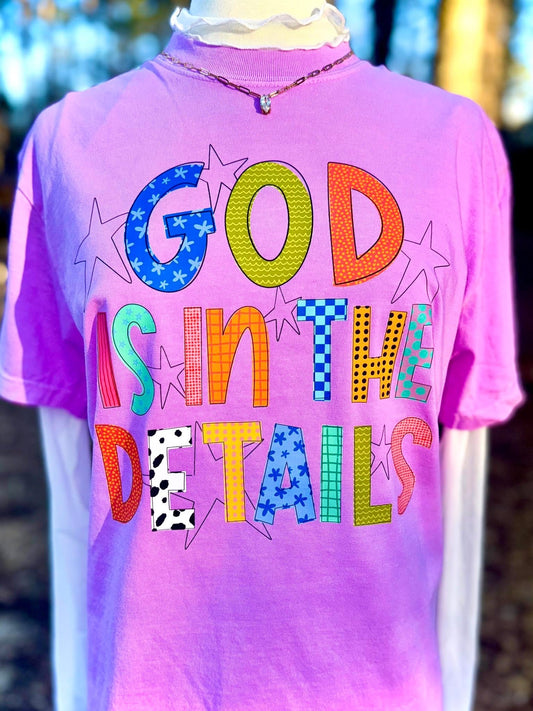 God is in the Details Youth Comfort Colors Tshirt