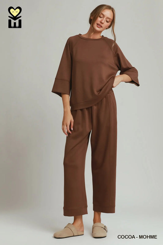 Cocoa 3/4 Sleeve Pullover