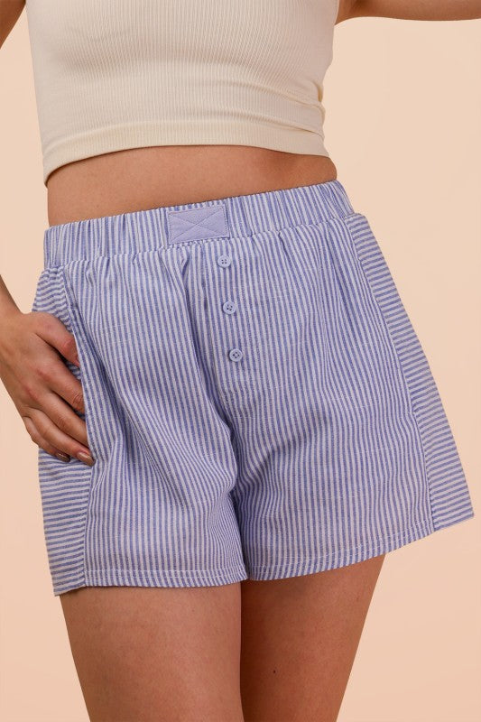 Blue Stripe Boxer Shorts