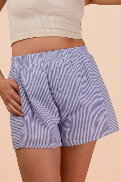 Blue Stripe Boxer Shorts