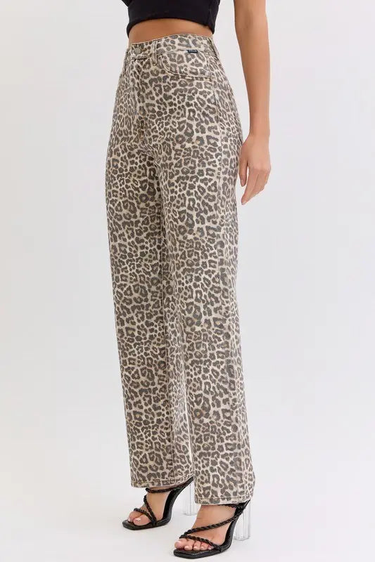 Leopard Super High Rise Jeans by Cello