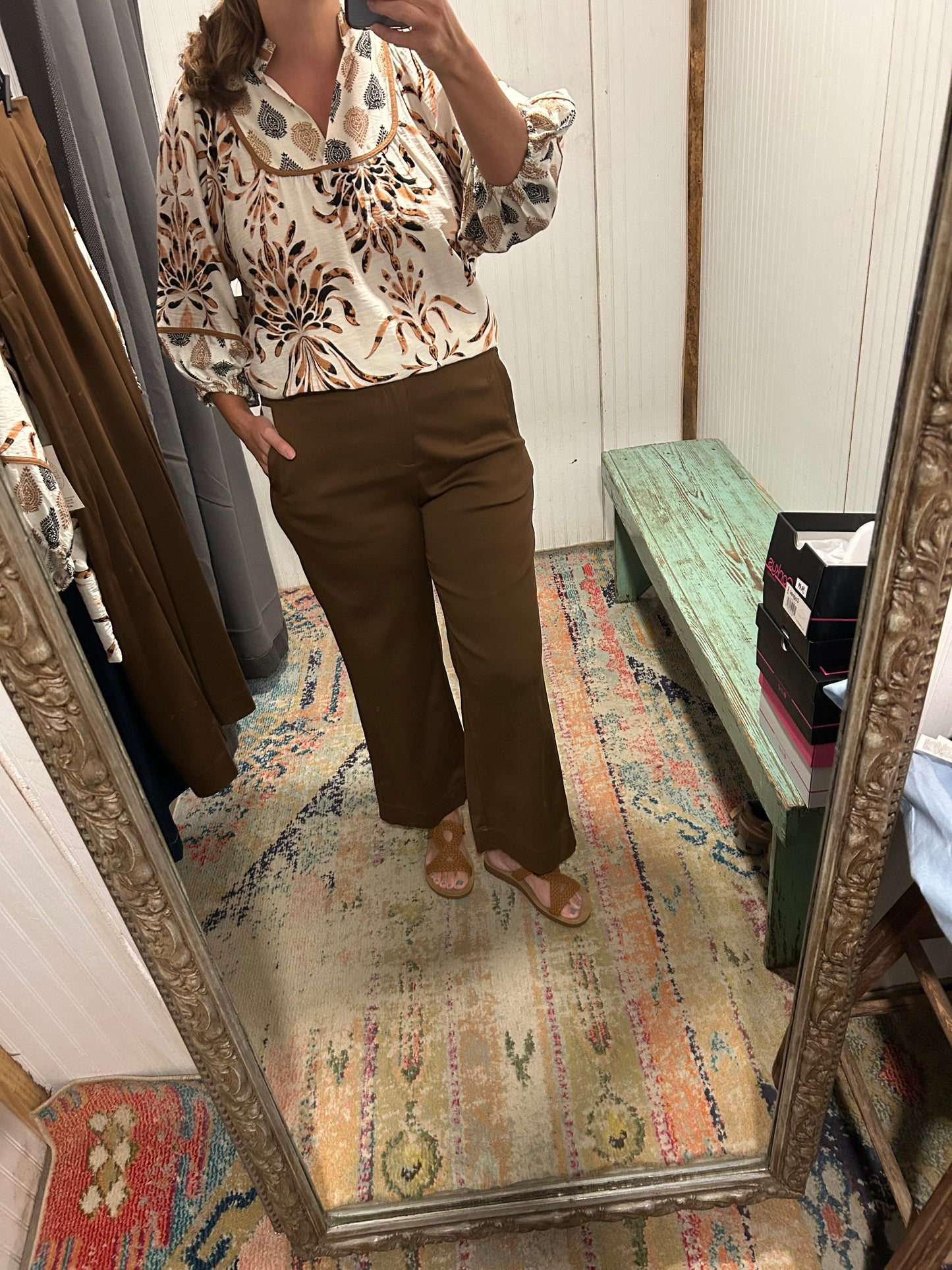 Brown Wide Leg Pants