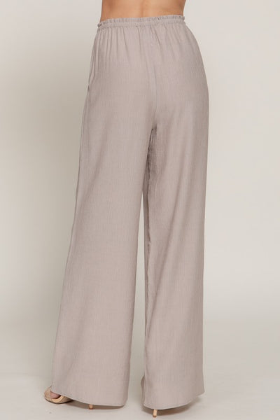 Elastic Waist Flowy Pants