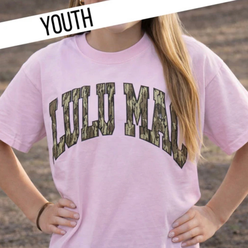 Lulu Mac Mossy Oak Youth Comfort Colors Tee