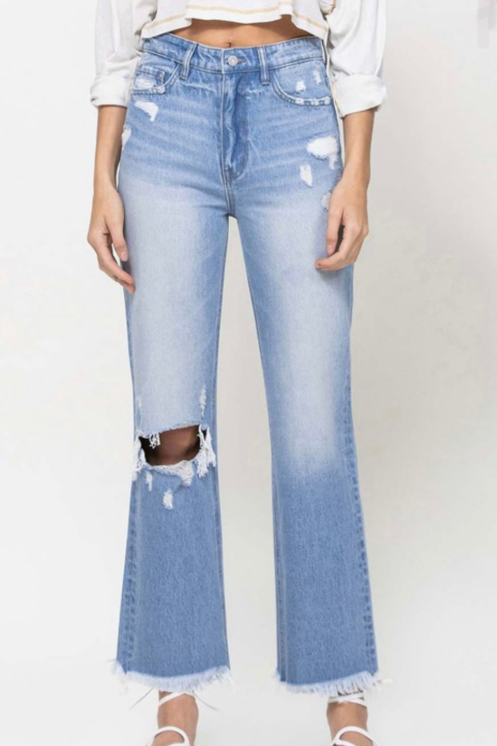 Vervet Vintage Ankle Flare Jeans