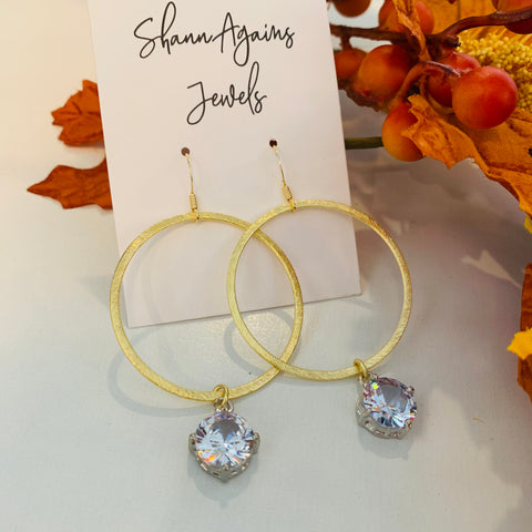 Two Tone Gold Earrings