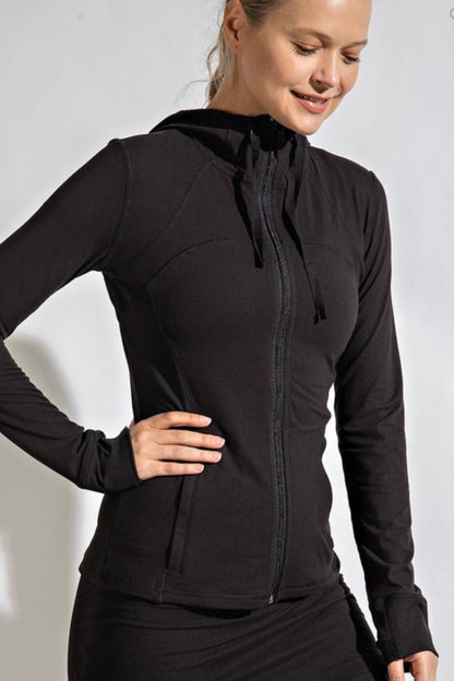 Fitted Jacket with Hood