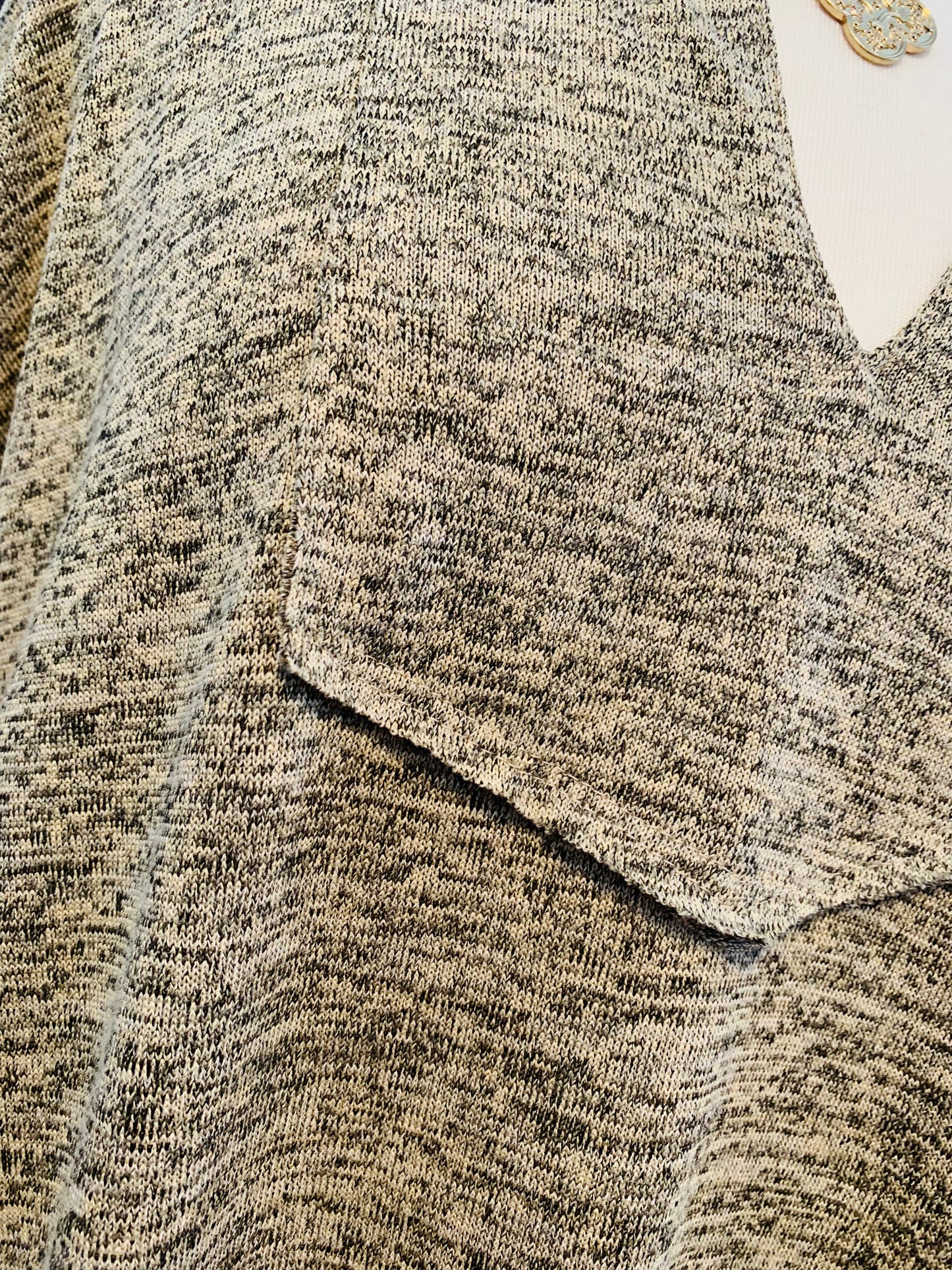 Taupe Two Tone Top - Plus